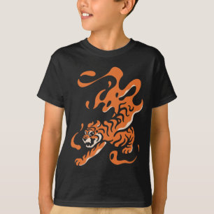 Fiery Tiger: Asiatisches kühnes Design T-Shirt