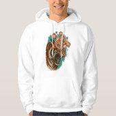 Fiery Tiger Bloom Hoodie (Vorderseite)
