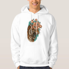 Fiery Tiger Bloom Hoodie