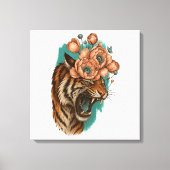 Fiery Tiger Bloom Leinwanddruck (Vorderseite)
