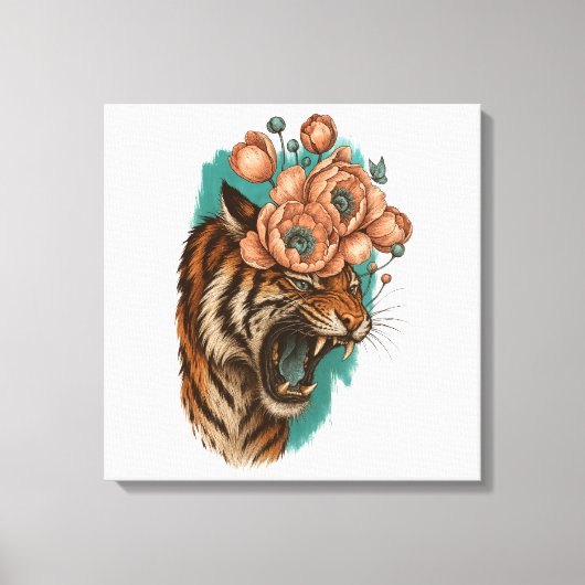 Fiery Tiger Bloom Leinwanddruck (Vorderseite)