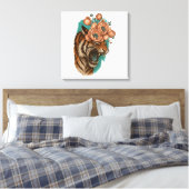 Fiery Tiger Bloom Leinwanddruck (Insitu (Schlafzimmer))