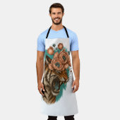 Fiery Tiger Bloom Schürze (Getragen)