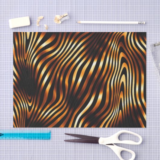 Fiery Tiger Stripes Seidenpapier (Handwerk)