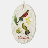 Fiery Topaz Hummingbirds Keramik Ornament (Links)