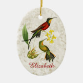 Fiery Topaz Hummingbirds Keramik Ornament (Vorne)