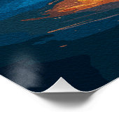 Fiery Tree of Life | Abstrakte Naturkulisse Poster (Ecke)