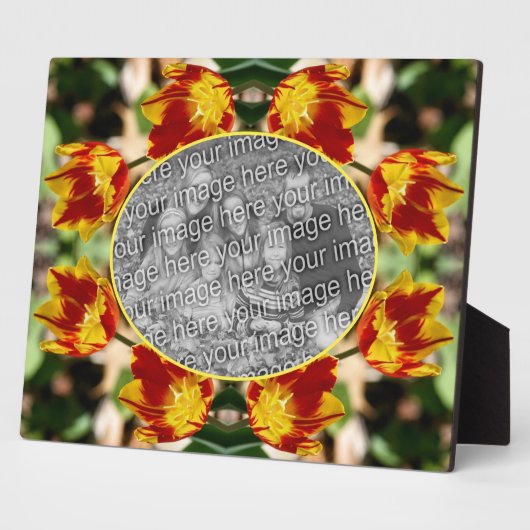 Fiery Tulip Blume kreieren Ihr eigenes Foto Fotoplatte (Seite)