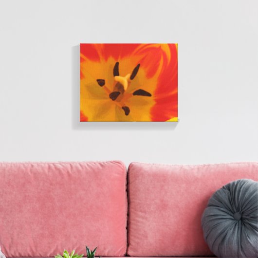 Fiery Tulip Canvas Print Leinwanddruck (Insitu (Wohnzimmer))