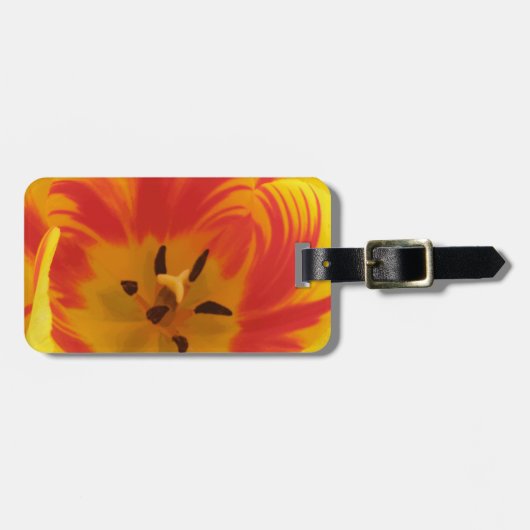 Fiery Tulip Custom Luggage Tag Gepäckanhänger (Vorderseite horizontal)