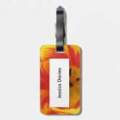 Fiery Tulip Custom Luggage Tag Gepäckanhänger (Rückseite vertikal)