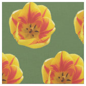 Fiery Tulip Gemustertes Gewebe Stoff (Nahaufnahme)