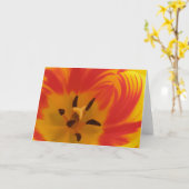 Fiery Tulip Grußkarte Karte (Gelbe Blume)