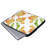 Fiery Tulips auf 15" Laptop-Sieb Laptopschutzhülle (Vorne Knopf)