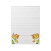 Fiery Tulips auf einem großen Notepad Notizblock (Rotiert)
