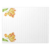 Fiery Tulips auf einem großen Notepad Notizblock (Vorderseite)