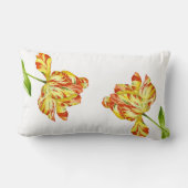 Fiery Tulips auf einem Lumbalkissen Lendenkissen (Rückseite)