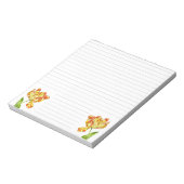 Fiery Tulips auf einem mittleren Editor Notizblock (Rotiert)