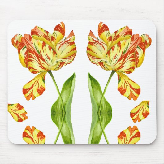 Fiery Tulips auf einem Mousepad (Vorne)