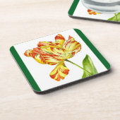 Fiery Tulips auf einem Set von Untersetzer (Linke Seite)