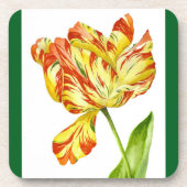 Fiery Tulips auf einem Set von Untersetzer (Vorderseite)