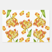 Fiery Tulips auf einem Wrapping Paper-Set Geschenkpapier Set (Vorderseite)