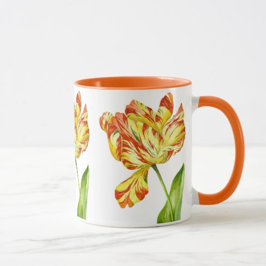 Fiery Tulips auf einer Combo-Tasse Tasse (Rechts)