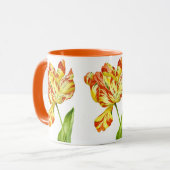Fiery Tulips auf einer Combo-Tasse Tasse (Vorderseite Links)