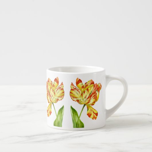 Fiery Tulips auf einer Espresso-Tasse Espressotasse (Rechts)