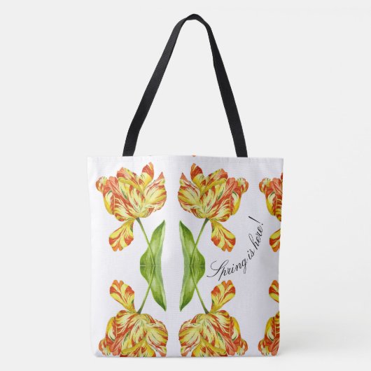 Fiery Tulips auf einer Tasche (Vorderseite)