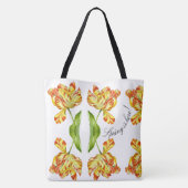 Fiery Tulips auf einer Tasche (Rückseite)