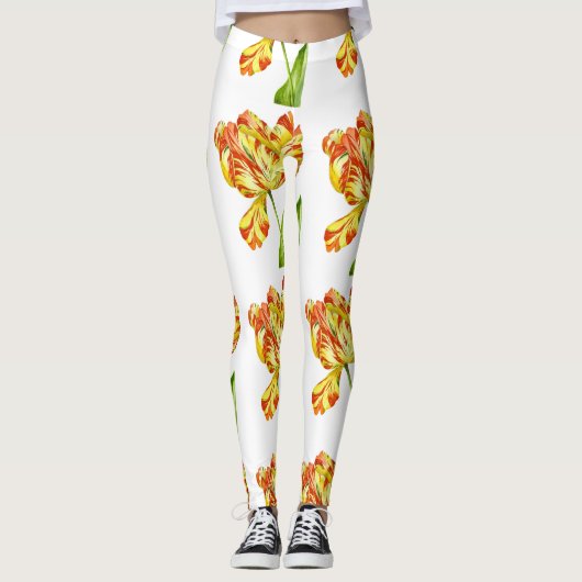 Fiery Tulips auf Leggings (Vorderseite)