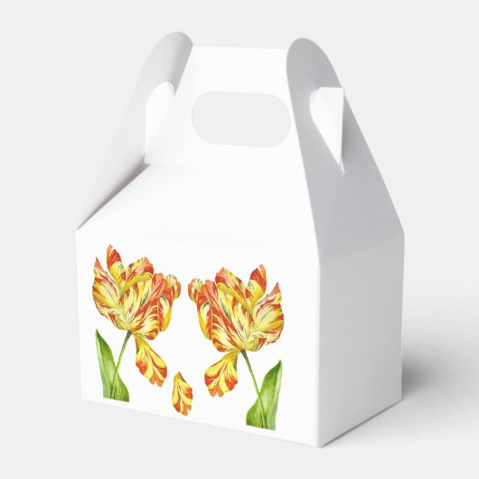 Fiery Tulips on a Favor Box Geschenkschachtel (Vorderseite)