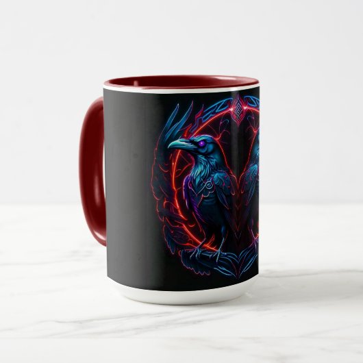 Fiery Two Ravens Tasse (Vorderseite Links)