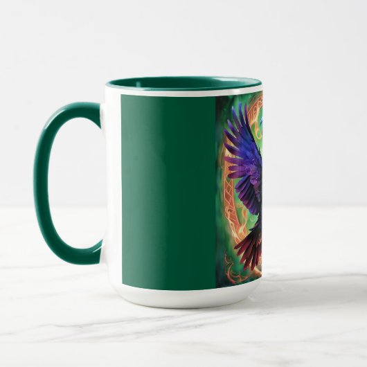 Fiery Two Ravens Tasse (Links)