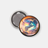 Fiery Unicorn Magnet (Vorderseite/Rückseite)