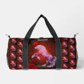 Fiery Unicorn Pferd Personalisiert Duffle Bag (Vorderseite)