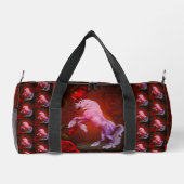 Fiery Unicorn Pferd Personalisiert Duffle Bag (Rückseite)