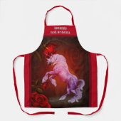 Fiery Unicorn Pferd Personalisiert Schürze (Vorderseite)