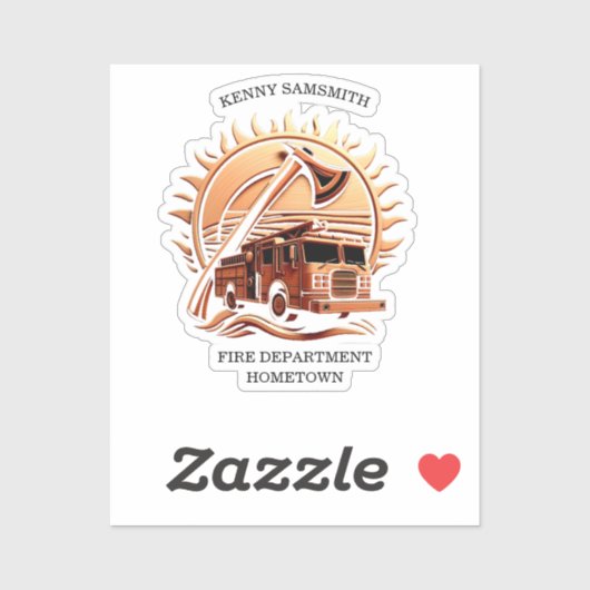 Fiery Valor verkörpert die heroische Gestaltung vo Aufkleber (Blatt)