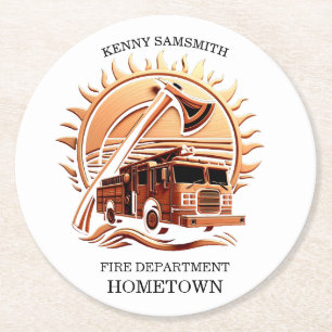 Fiery Valor verkörpert die heroische Gestaltung vo Runder Pappuntersetzer