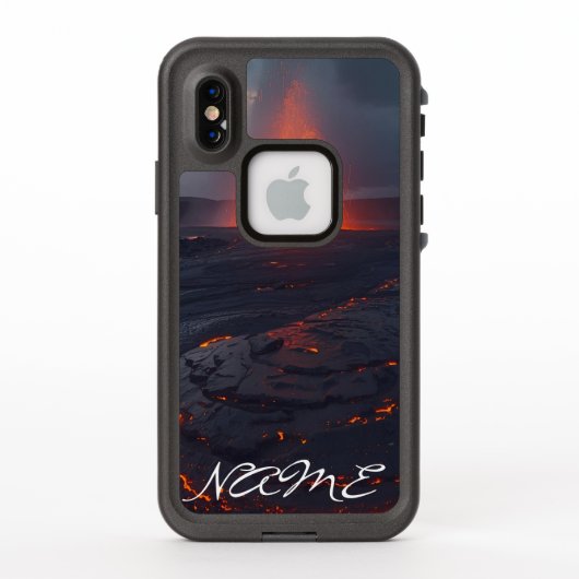 Fiery Volcano Art Phone Case - Name Customizing (Rückseite)