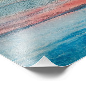 Fiery Watercolor Sunset Fotodruck (Ecke)