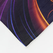 Fiery Waves - Lila, orange, goldAbstrakt Fleecedecke (Ecke)