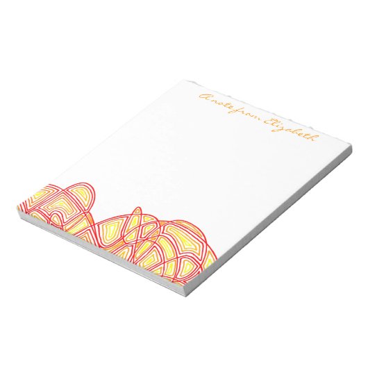 Fiery Waves Notizblock (Rotiert)