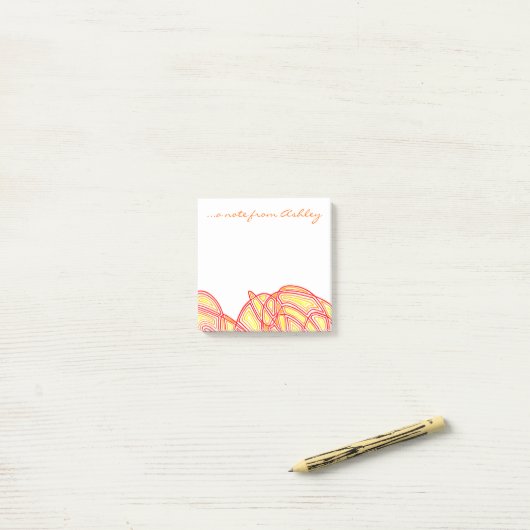 Fiery Waves Post-it Klebezettel (Auf Schreibtisch)