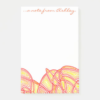 Fiery Waves Post-it Klebezettel