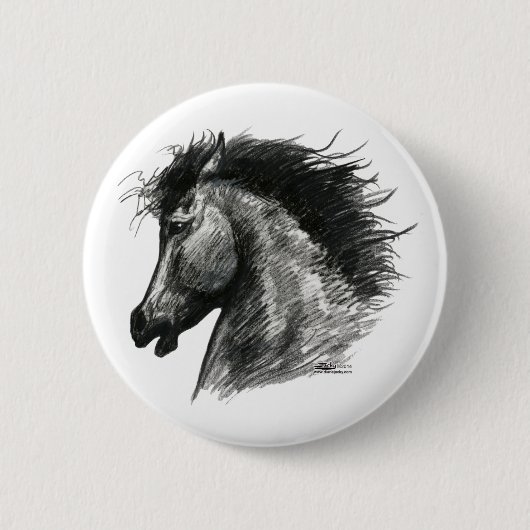 Fiery Wild Horse Button (Vorderseite)