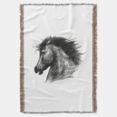 Fiery Wild Horse Decke (Vorderseite Vertikal)