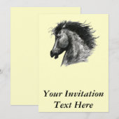 Fiery Wild Horse Einladung (Vorne/Hinten)